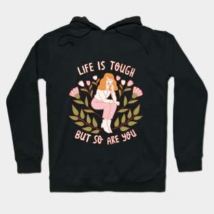 Motivational Floral Quote Illustration Hoodie